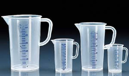 Graduated Pitcher, Polypropylene, Molded/Printed, 5000 ml, case/6