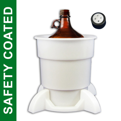 Port Cap System, 4L Coated Glass Bottle, 38mm Cap, Secondary Container