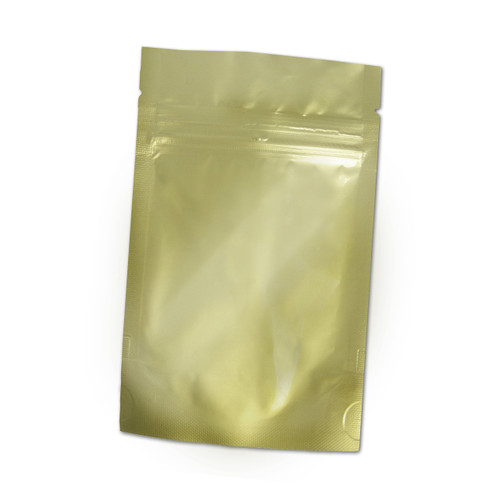 Resealable Heat-Seal Bags, 4.5 mil Stand Up Gold-Foil Zipper Bags, 5 x 8", case/500