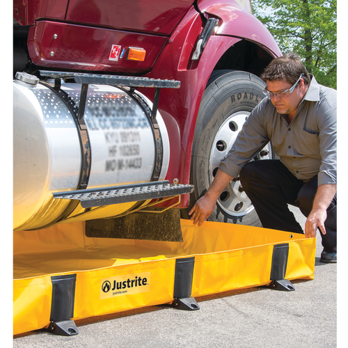 Justrite® Rigid-lock Quickberm Lite, 8'W X 8'L X 8"H