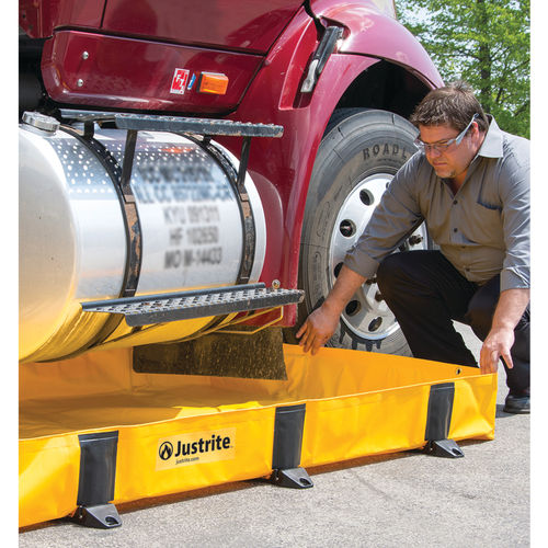 Justrite® Rigid-lock Quickberm Lite, 8'W X 10'L X 8"H