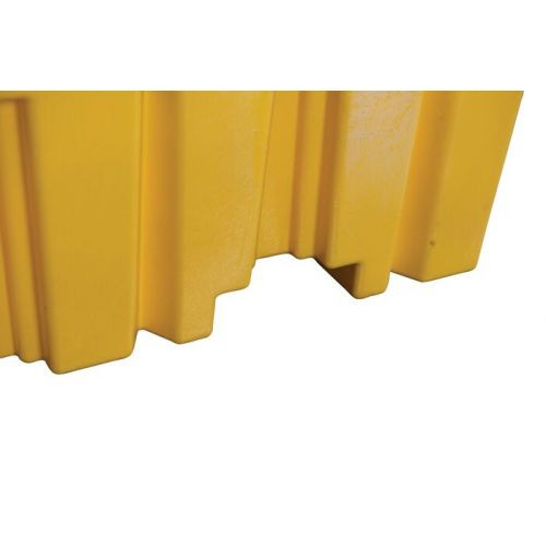 Eagle® 4 Drum Plastic Pallet, Without Drain, Yellow