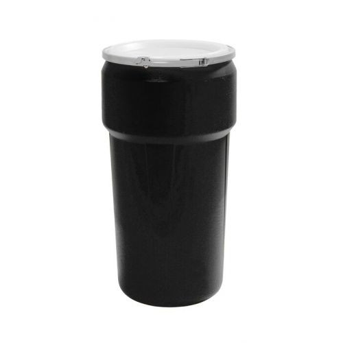 Eagle® 20 Gallon Drum, Metal Lever-Lock, Lab Pack Plastic Barrel Drum, Black