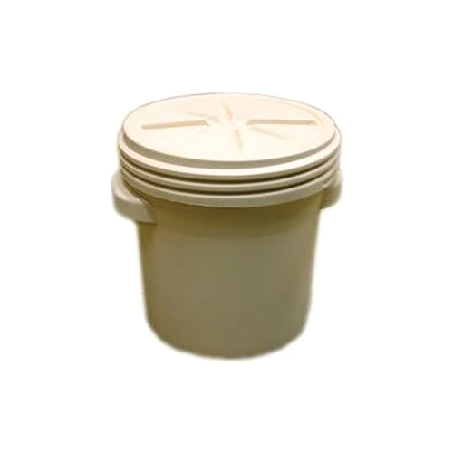 Eagle® 20 Gallon, Plastic Barrel Drum with Screw On Lid, Beige