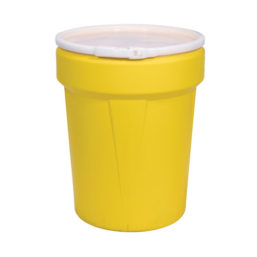 Eagle® 40 Gallon, Plastic Lever-Lock, Lab Pack Plastic Barrel Drum, Yellow