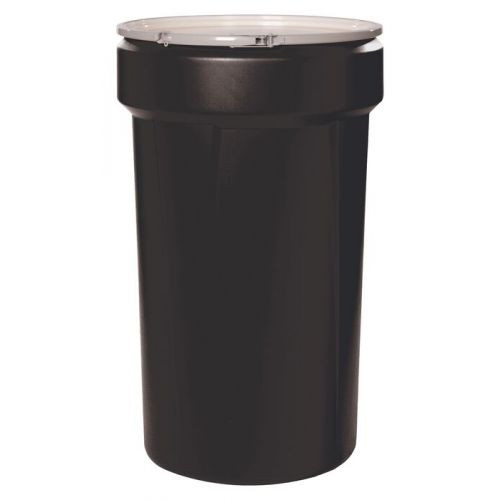 Eagle® 55 Gallon Drum, Metal Lever-Lock, Lab Pack Plastic Barrel Drum, Black