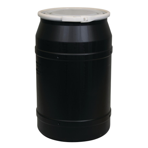 Eagle® 55 Gallon Drum, Plastic Lever-Lock, Lab Plastic Barrel Drum, Black