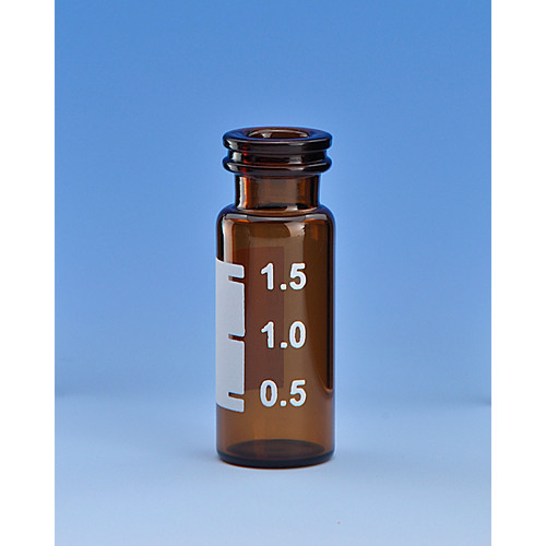 1.8ml Amber Large Opening, 11mm, Snap Ring w/ Patch 12x32, Deactivated, case/1000