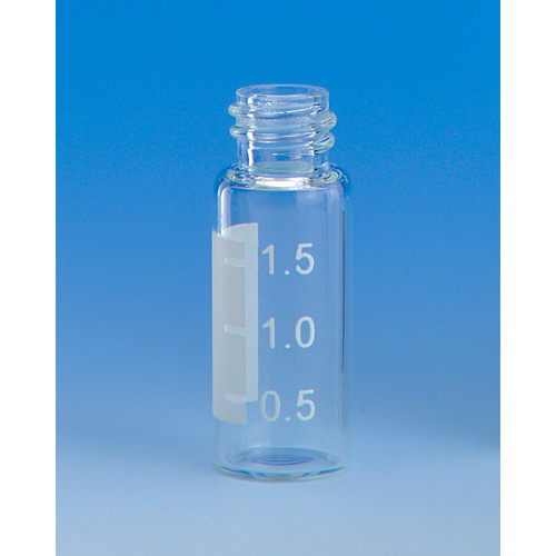 1.8ml Clear Glass Vials, Standard Opening, 8-425 Screw Top w/ Patch 12x32, case/1000