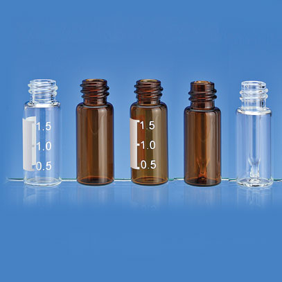 10ml Amber Glass Vials, Standard Finish, Flat Bottom 20mm, Crimp Top, 22.6x46, Deactivated, case/1000