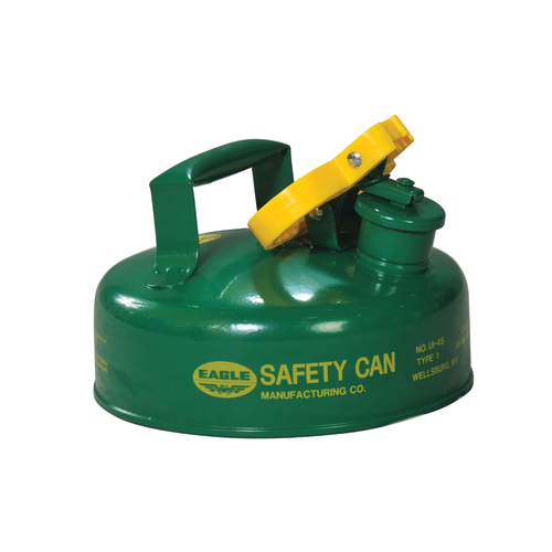 Eagle® 2 Quart Safety Can For Combustibles, Type I, Flame Arrester, Green