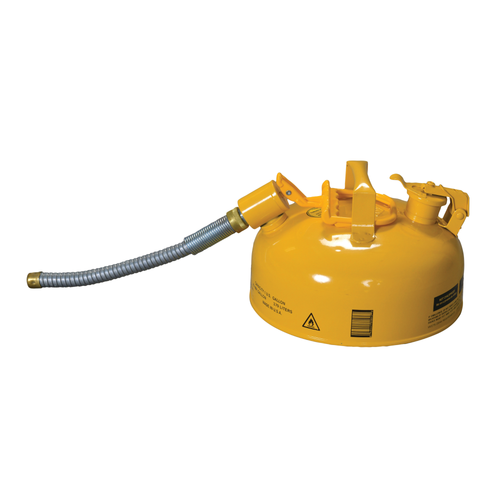Eagle® 1 Gallon, 7/8" Metal Hose, Steel Safety Can For Diesel, Type II, Yellow