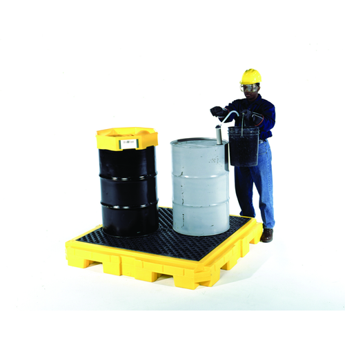 Yellow Spill Pallet P4 Plus with Drain