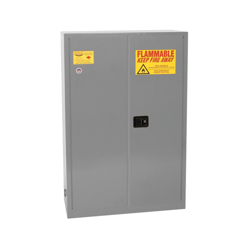 Eagle® 60 Gallon, 5 Shelves, 2 Doors, Manual Close, Paint Safety Cabinet, Gray