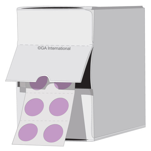 Lab-TAG Cryogenic Labels - Cryogenic Color Dots for 1.5 ml Microtube Tops, Violet, 0.35", 1,100 labels/ roll