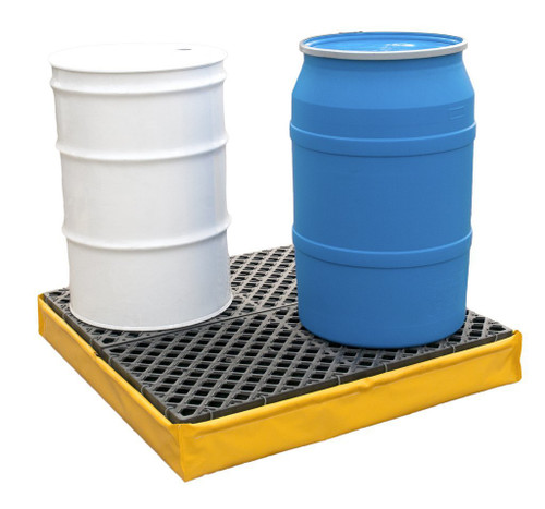 Flexible Yellow Spill Pallet P4 with Drain