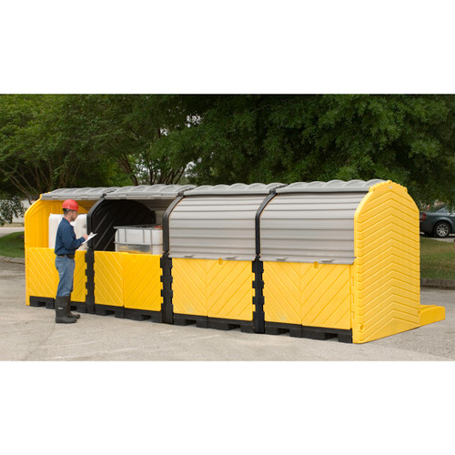 Modular IBC Spill Pallet: 4-Tank, Outdoor Model