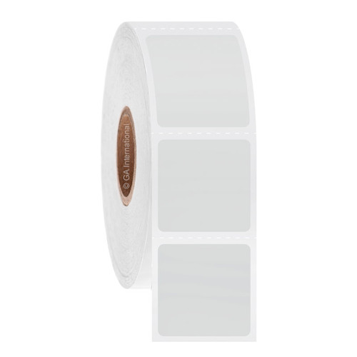 Removable Solvent Resistant Blackout Labels, White, 0.9375" x 0.9375", 1000 labels/roll