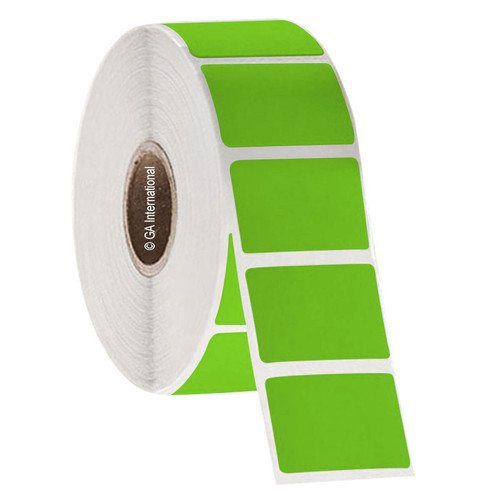 Permanent FreezerTAG Deep-Freeze Labels for Thermal-Transfer Barcode Printers, Green Apple, 1.25" x 0.875", 1000 labels/roll