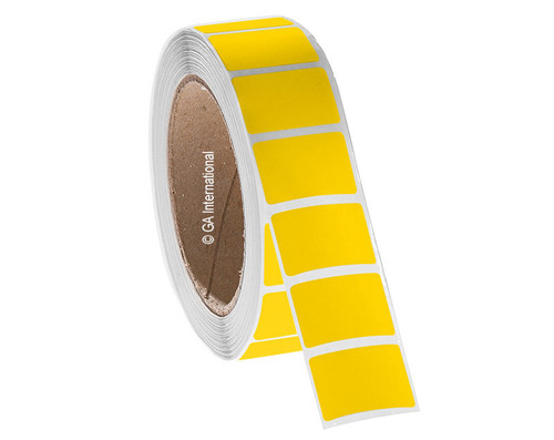 Permanent FreezerTAG Deep-Freeze Labels for Thermal-Transfer Barcode Printers, Yellow, 1.25" x 0.875", 1000 labels/roll