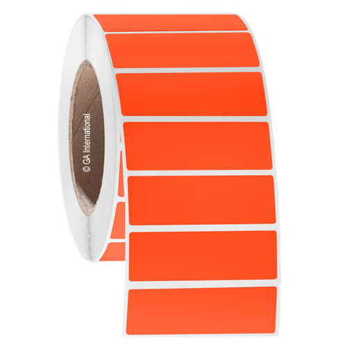 Permanent FreezerTAG Deep-Freeze Labels for Thermal-Transfer Barcode Printers, Orange, 3" x 1", 1000 labels/roll