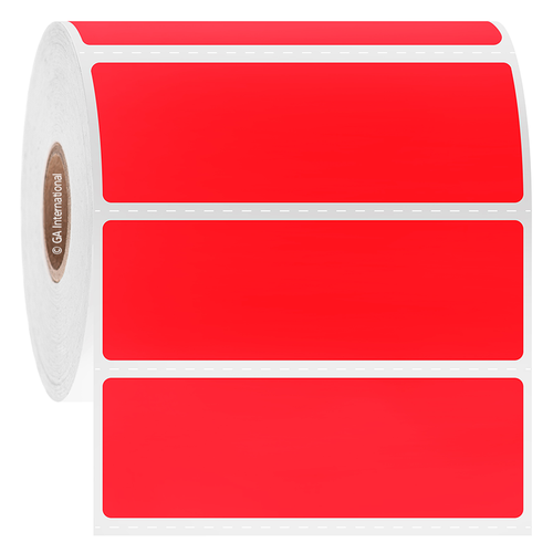 Permanent FreezerTAG Deep-Freeze Labels for Thermal-Transfer Barcode Printers, Red, 3" x 1", 1000 labels/roll