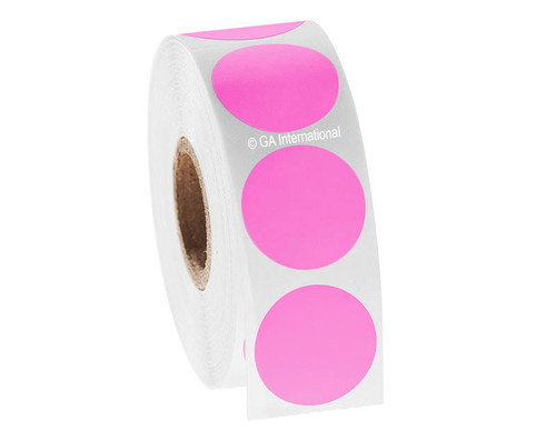Permanent FreezerTAG Deep-Freeze Labels for Thermal-Transfer Barcode Printers, Pink, 1", 1000 labels/roll