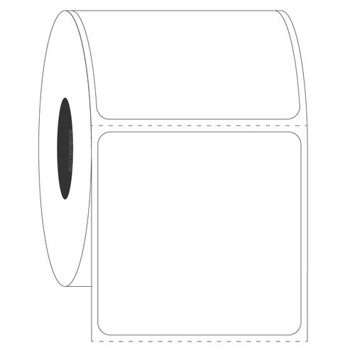 Blackout FreezerTAG Deep-Freeze Cover-Up Labels for Thermal-Transfer Barcode Printers, White, 2" x 2", 500 labels/roll