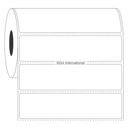 Blackout Paper Labels, White, 4" x 1", 1000 labels/roll