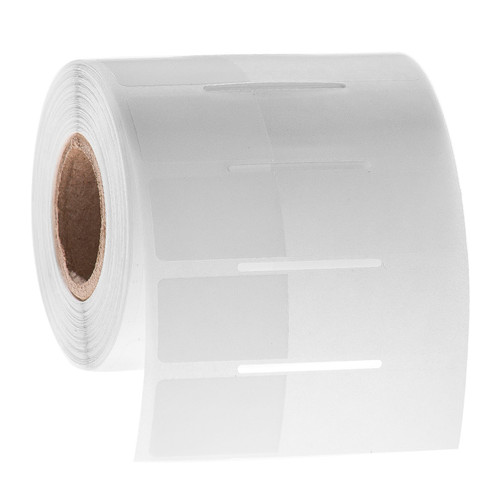 CryoSTUCK - Cryogenic Thermal-Transfer Labels for Frozen Vials & Tubes, White + Transparent, 1" x 0.625" + 1.375" wrap, 1000 labels/roll