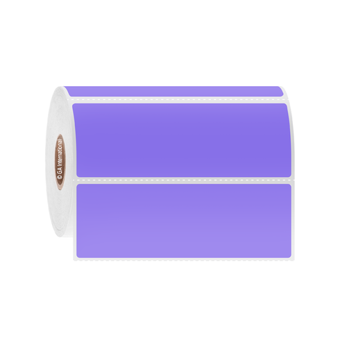Cryo-DirectTAG - Cryogenic Labels for Direct Thermal Barcode Printers, Lavender, 4" x 1.375", 1000 labels/roll