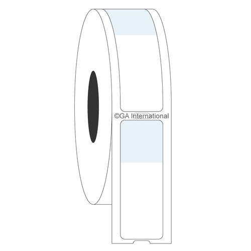 Cryo-WrapTAG - Wrap-Around Cryogenic Thermal-Transfer Labels, White + Transparent, 0.59" x 1.06" + 0.59" wrap, 1000 labels/roll