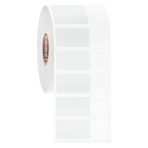 Cryo-WrapTAG - Wrap-Around Cryogenic Thermal-Transfer Labels, White + Transparent, 1.06" x 0.59" + 0.59" wrap, 2000 labels/roll