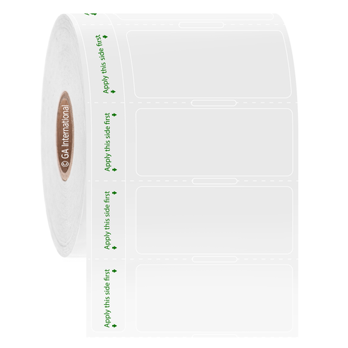 Clear CryoSTUCK - Cryogenic Thermal-Transfer Labels for Frozen Vials & Tubes, Transparent, 1.75" x 0.75", 2000 labels/roll