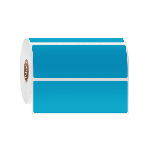 Cryo-DirectTAG - Cryogenic Labels for Direct Thermal Barcode Printers, Blue, 4" x 1.375", 2,000 label sets/ roll