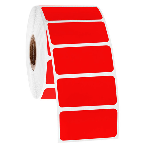 NitroTAG - Cryogenic Barcode Labels for Liquid Nitrogen Storage, Red, 2" x 1", 2000 labels/roll