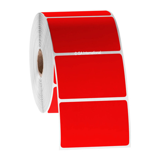 NitroTAG - Cryogenic Barcode Labels for Liquid Nitrogen Storage, Red, 3" x 2", 1000 labels/roll