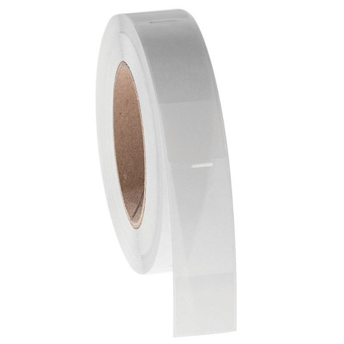 Cryo-WrapTAG - Wrap-Around Cryogenic Thermal-Transfer Labels, White + Transparent, 1" x 1.18" + 1.69" wrap, 1000 labels/roll