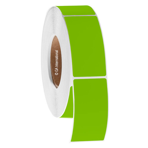 Permanent Steri-ThermoTAG - Autoclave-Resistant Thermal-Transfer Labels, Green Apple, 2" x 4", 1000 labels/roll