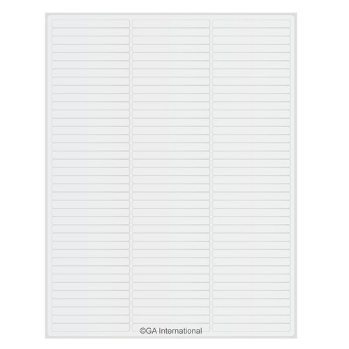 High-Quality Laser & Inkjet Matte Paper Labels (US Letter), White, 2.64" x 0.277", 11,400 labels/pack, 100 sheets/pack