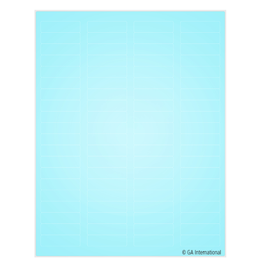High-Quality Laser & Inkjet Matte Paper Labels (US Letter), Light Blue, 1.75" x 0.5", 8,000 labels/pk, 100 sheets/pack