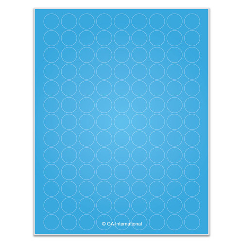 High-Quality Laser & Inkjet Matte Paper Labels (US Letter), Blue, 0.75", 11,700 labels/pack, 100 sheets/pack