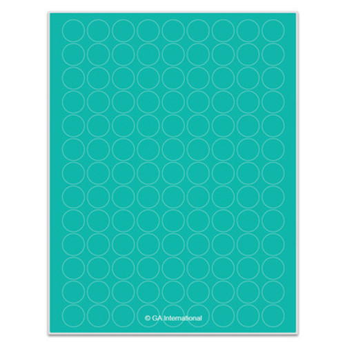 High-Quality Laser & Inkjet Matte Paper Labels (US Letter), Green Seafoam, 0.75", 11,700 labels/pack, 100 sheets/pack