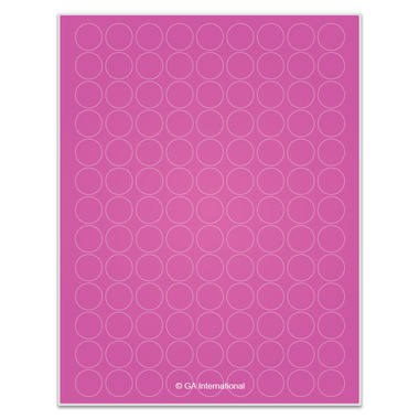 High-Quality Laser & Inkjet Matte Paper Labels (US Letter), Pink, 0.75", 11,700 labels/pack, 100 sheets/pack
