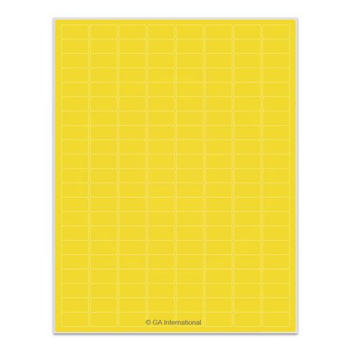 Permanent Cryo-LazrTAG - Cryogenic Labels for Laser Printers (US Letter) PATENTED, Yellow, 0.94" x 0.5", 2,688 labels/pack, 16 sheets/pack