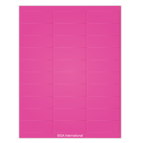 Permanent Cryo-LazrTAG - Cryogenic Labels for Laser Printers (US Letter) PATENTED, Pink, 2.63" x 1", 480 labels/pack, 16 sheets/pack