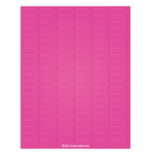 Removable Cryo-LazrTAG - Cryogenic Labels for Laser Printers (US Letter) PATENTED, Pink, 1.28" x 0.5", 2,016 labels/pack, 16 sheets/pack