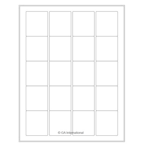 Removable Cryo-LazrTAG - Cryogenic Labels for Laser Printers (US Letter) PATENTED, White, 1.75" x 2", 320 labels/pack, 16 sheets/pack
