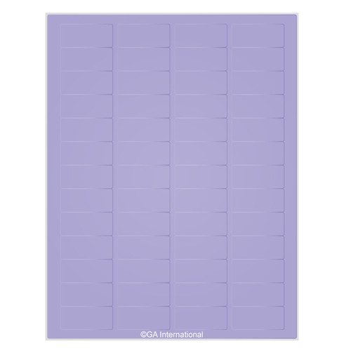 Removable Cryo-LazrTAG - Cryogenic Labels for Laser Printers (US Letter) PATENTED, Lavender, 1.77" x 0.79", 832 labels/pack, 16 sheets/pack
