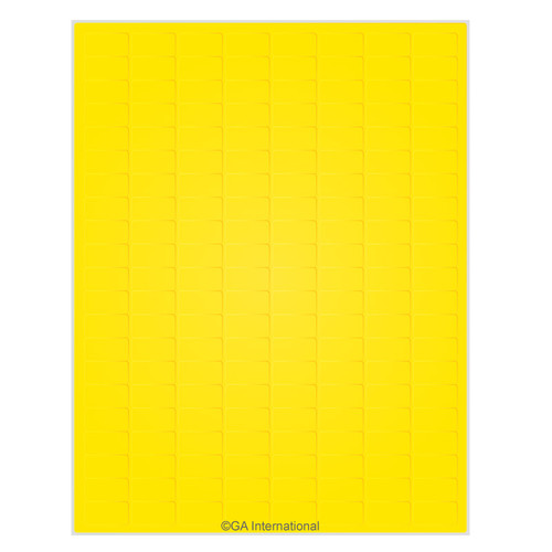 Removable Cryo-LazrTAG - Cryogenic Labels for Laser Printers (US Letter) PATENTED, Yellow, 0.94" x 0.5", 2,688 labels/pack, 16 sheets/pack